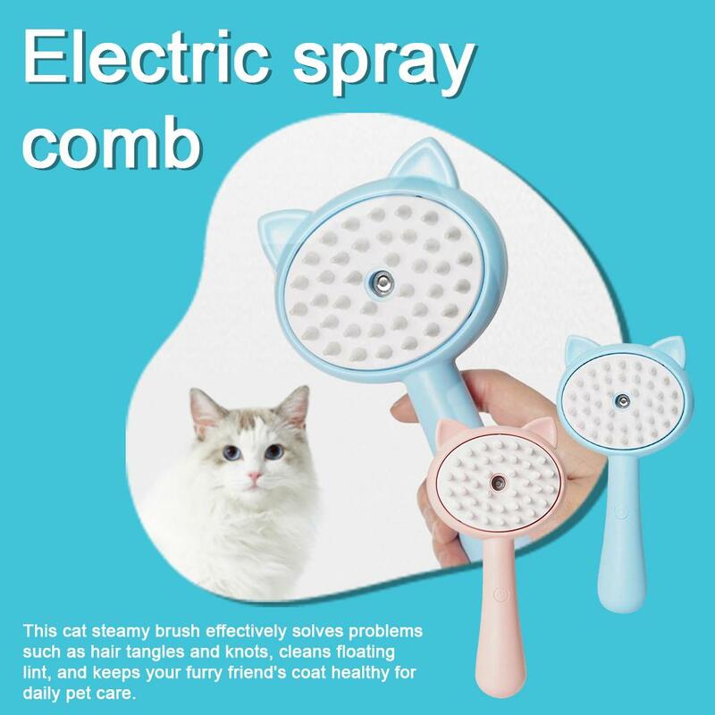 Cepillo de vapor para gatos, cepillo eléctrico para perros, cepillo de pelo para gatos, peine de masaje para aseo de mascotas, depilación, accesorios para mascotas