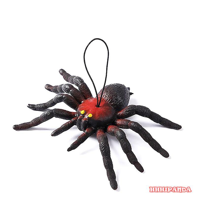 1 Stück schwarz Spinnennetz Neuheit Spielzeug Halloween dekorative Spinnen Spukhaus Requisite Streich Trick behandeln Spielzeug Kunststoff gefälschte Spinne