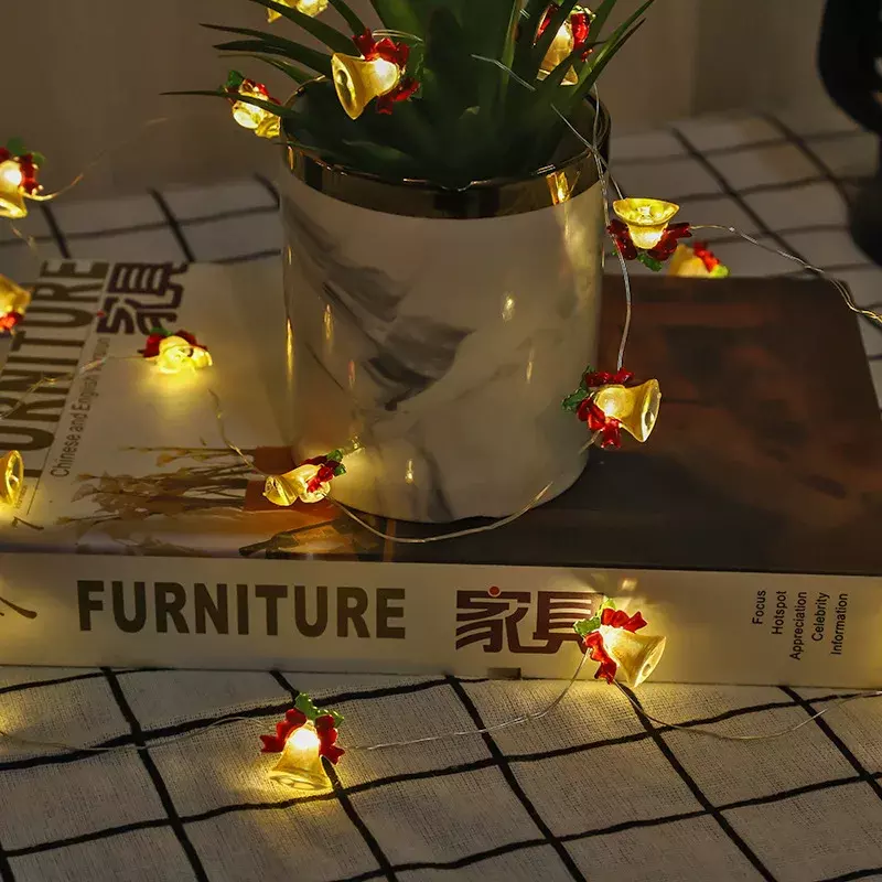 Guirlande lumineuse LED bonhomme de neige père noël, décoration pour la maison, ornements de noël, cadeaux de noël 2021, nouvel an 2022