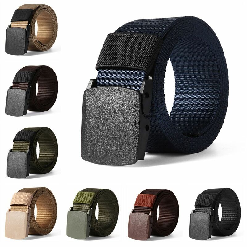 Metal-free Security Check Classic Casual Lengthen Military Web Belt Tactical Waistband for Fat Man Nylon Waist Belt