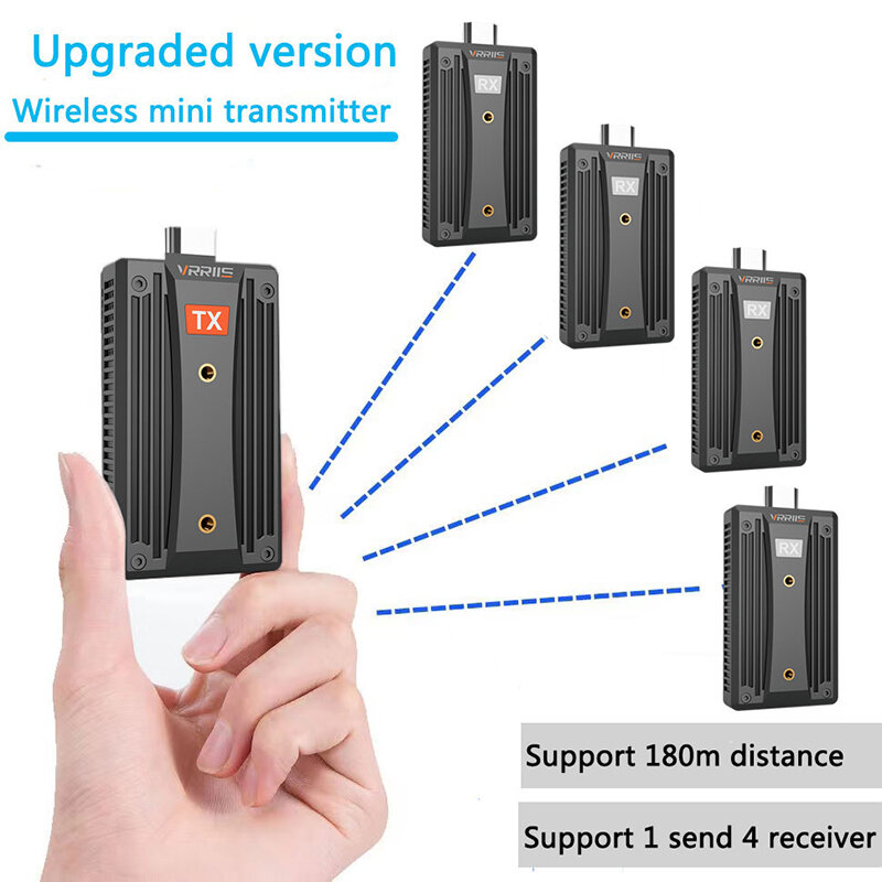 180M Uitzendvideo Pemancar dan Penerima Video Yang Kompatibel dengan Hdmi-Compatibel K untuk Baterai Pembuat Video Ps5 Pc