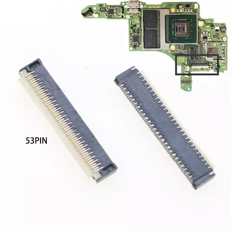 Conector soquete para nintendo switch console peça de substituição placa-mãe para tela lcd flex cabo clipe fita