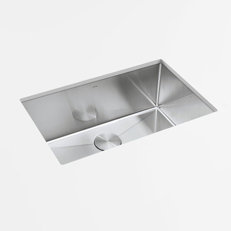 Кухонная раковина Modena Undermount, 16 калибра из нержавеющей стали (28-дюймовая одинарная чаша)