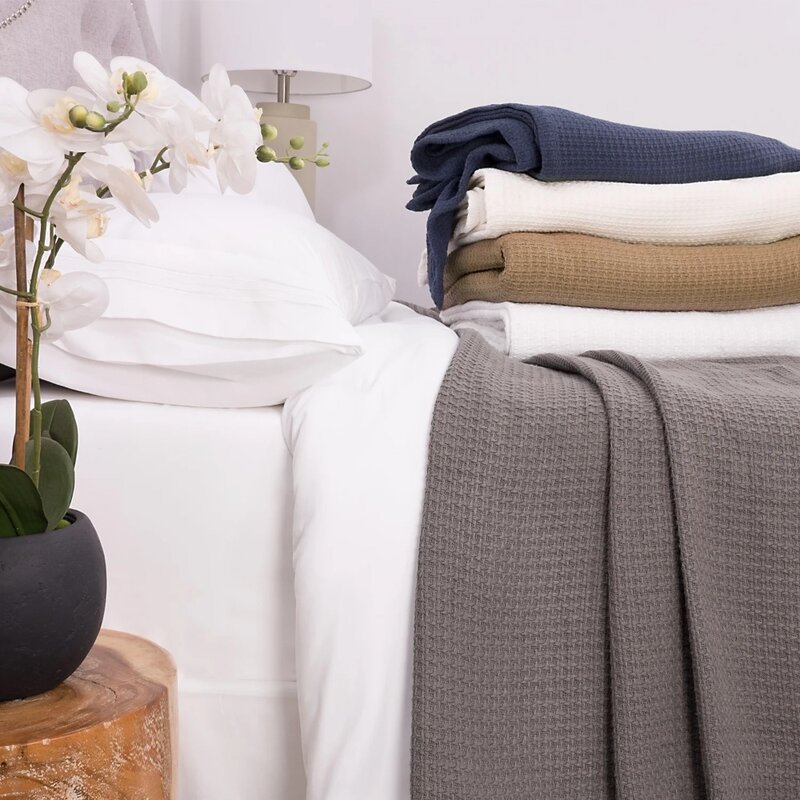 Rosa Grand Hotel-Houndstooth cobertor tecido, 100% algodão, completo e rainha