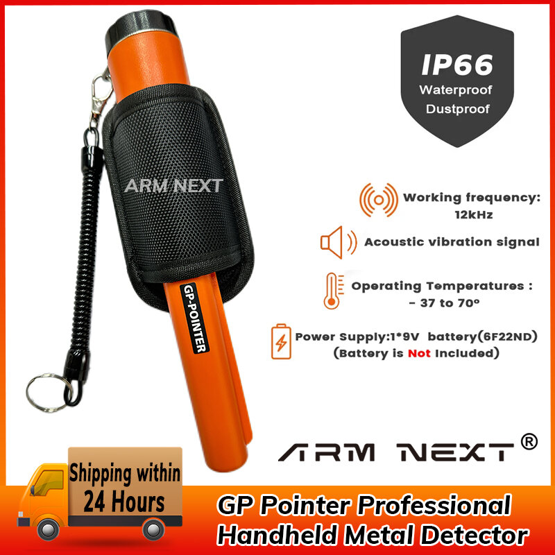ARM NEXT GP puntero profesional, Detector de metales de mano, sonda Pinpointer, impermeable, escaneo lateral 360
