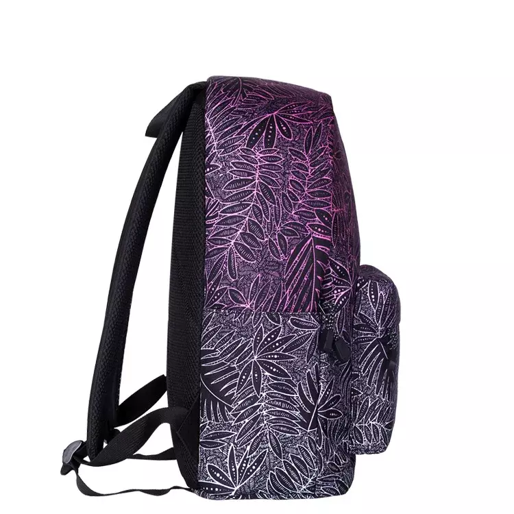 Nowy plecak na co dzień nadruk z liśćmi plecak na Trend młodzieżowy plecak podróżny plecak dla dziewczynek