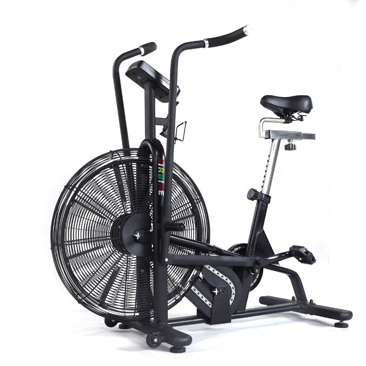 Heimtrainer aufrecht Airbike Indoor Cycling stationäres Fahrrad mit unbegrenztem Luft widerstands system für das Cardio-Training zu Hause