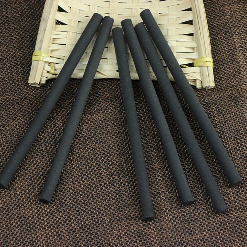 10 pezzi 12x12cm rotoli di Moxa senza fumo fatti a mano Moxa Cone Bar per bastoncini di Moxa senza fumo (nero)