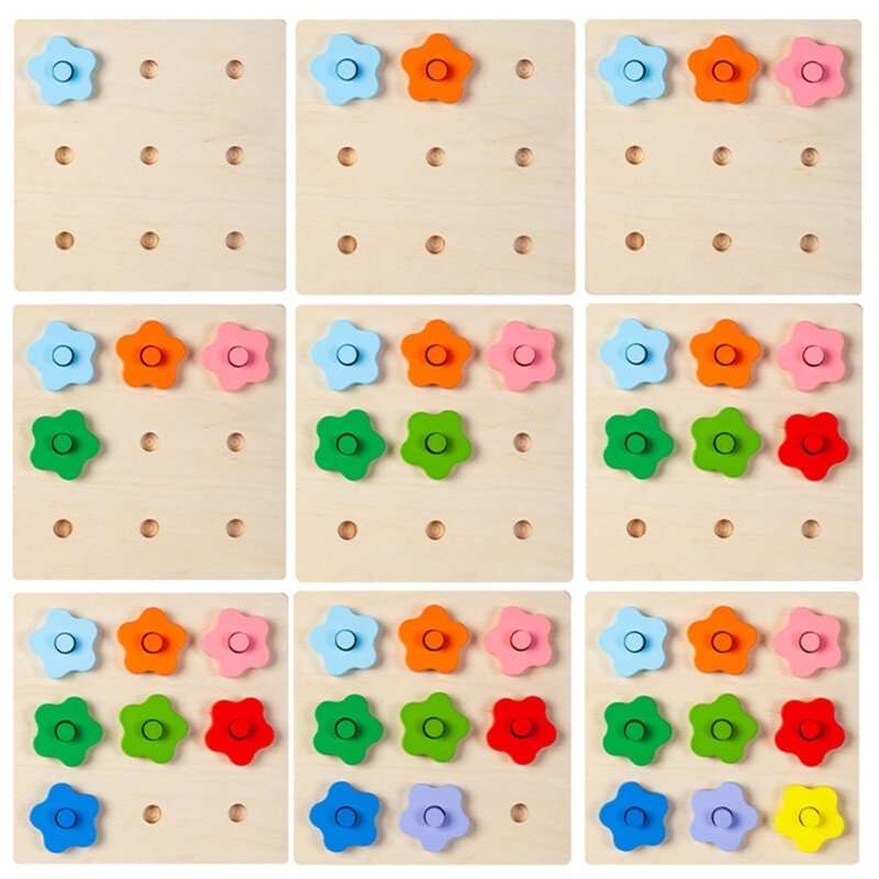 Educational Stacking Toy Color Sorting Develops Concentration Toy for Children Hand-Eye Coordination Toy P31B