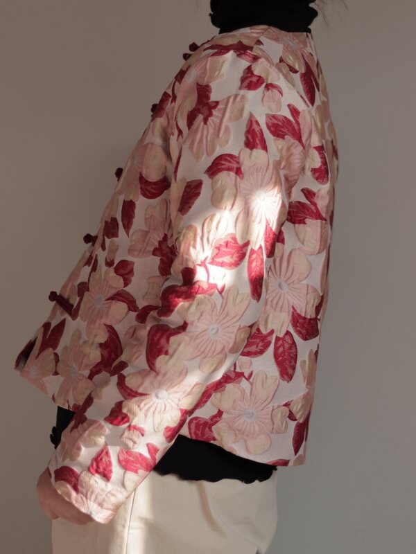 Giacca trapuntata imbottita imbottita in cotone vestiti in cotone cappotto in stile cinese Top corto da donna caldo allentato stampato inverno