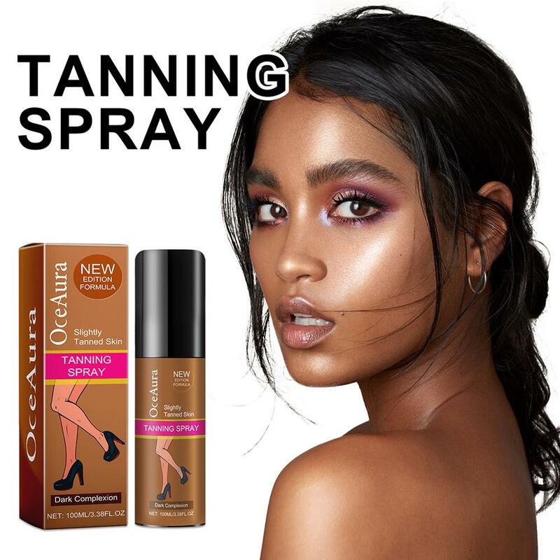 Tanning Spray Body Summer Beach Sunbeds Self Tanner Brown Portable Tanning Bronzer Product Moisturiser Men Women Soft Spray A3G6