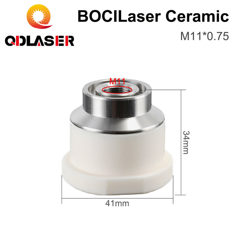 QDLASER BOCI-cuerpo de cerámica láser, diámetro 41mm, M11, soporte de boquilla de 34mm, anillo para cabezal de corte de fibra de alta potencia BLT420 BLT641