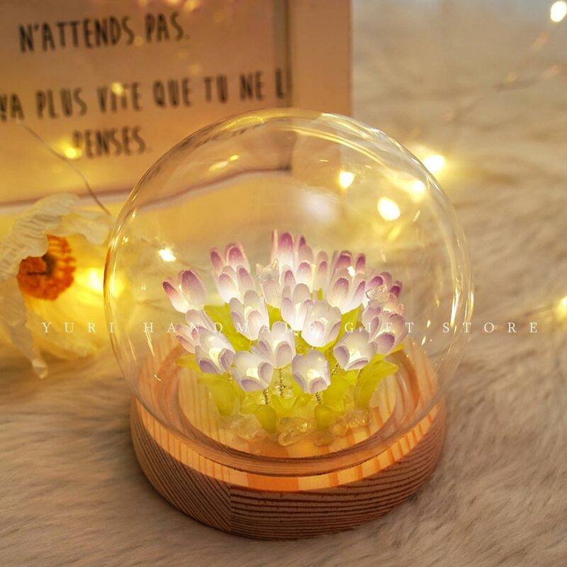 Tulpe Nachtlicht handgemachte Blumen DIY Material Haupt dekoration Weihnachts geschenk Valentinstag für Familie Freunde Liebhaber Überraschung