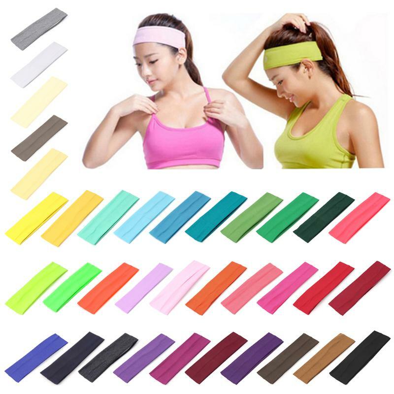 2Pcs Sports Headbands For Women Elastic Hair Bands Running Fitness Yoga Hair Band Stretch Makeup Hair Accessories