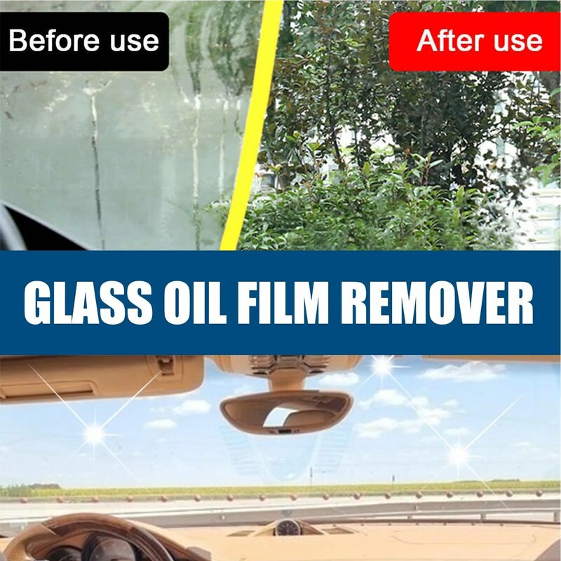 Película de aceite de vidrio para coche, agente de eliminación de película de aceite de vidrio de pulido automático, limpieza de manchas de agua, removedor de película de aceite para Baño