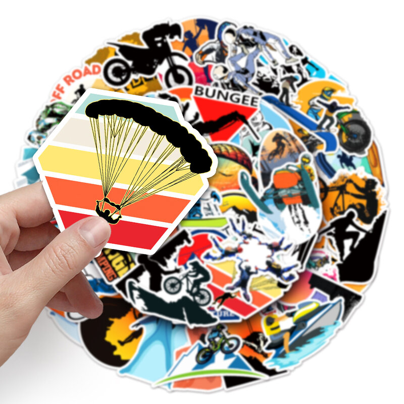 50pcs Extremsport serie Graffiti-Aufkleber geeignet für Laptop-Helme Desktop-Dekoration DIY Aufkleber Spielzeug Großhandel
