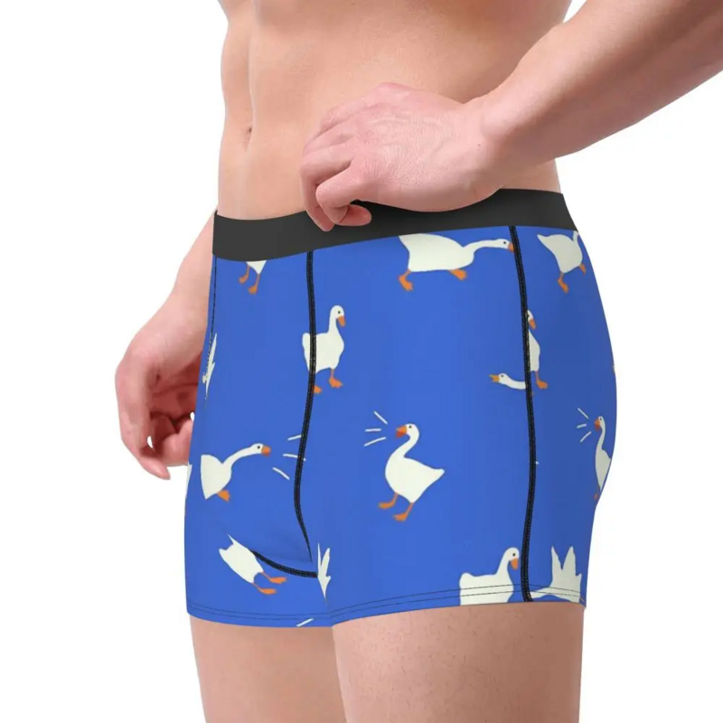 Blue Untitled Goose Honk Bell Game Internet Meme Underpants Breathbale Panties Man Underwear Print Shorts Boxer Briefs