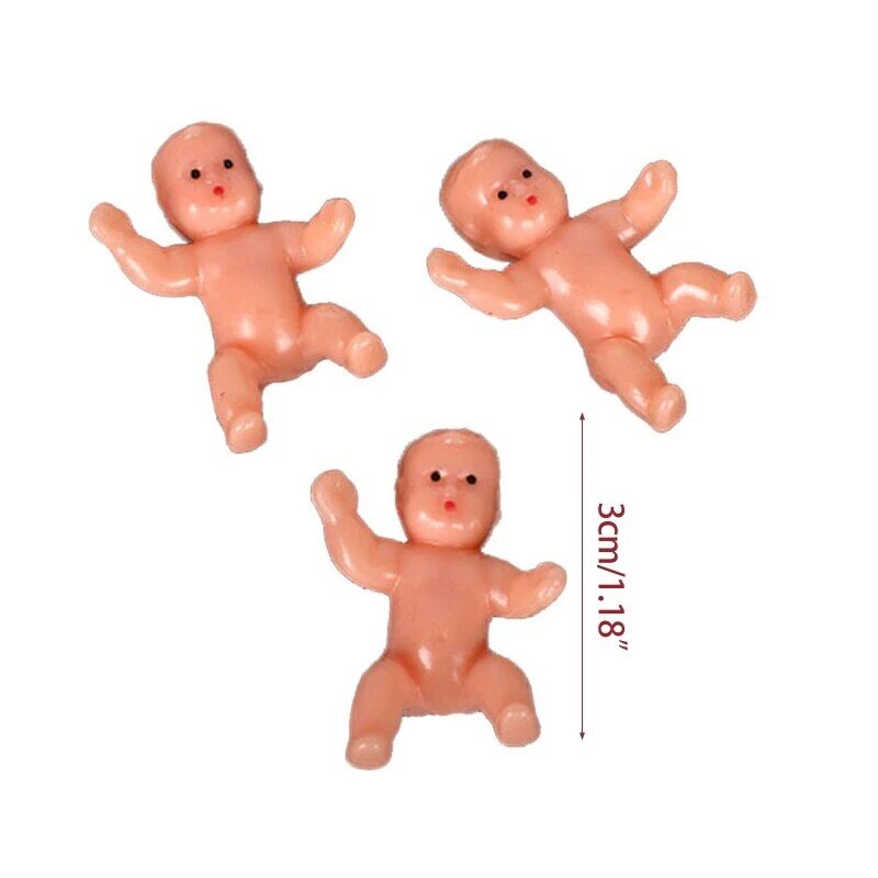 10PCS Toy Figure Miniature Dolls Plastic Figurine for Baby Play House Dollhouse Accessory Fairy Garden Sand Table Layout P31B