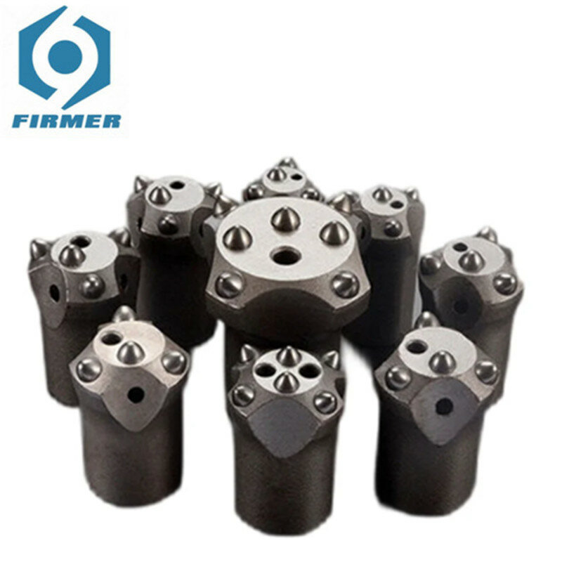 5pcs 28-100mm Hard Rock Mining Drilling Tools Taper Spherical Button Drill Bit in Quarrying Stone Tunnel Construction