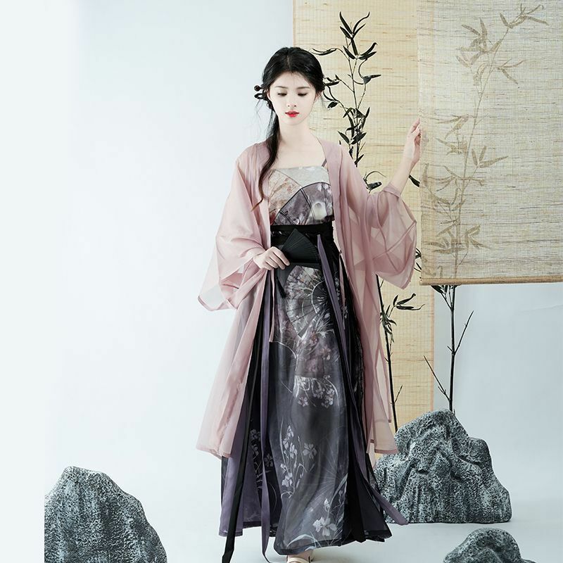 Платье ханьфу из древнего китайского фарфора, Женский костюм для косплея, стильный и винтажный летний комплект из 3 предметов, наряд для вечеринки, платье ханьфу династии песни