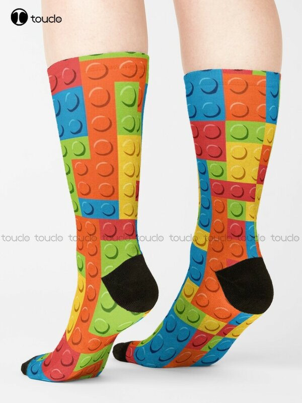 Building Blocks Play สนุกถุงเท้าบุรุษถุงเท้าตลกคุณภาพสูงน่ารักน่ารัก Kawaii การ์ตูนฝ้ายถุงเท้าใหม่