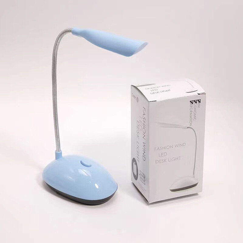 Lampu Meja Kantor Siswa untuk Kamar Tidur Lampu Meja LED Bertenaga Baterai AAA Lampu Buku Belajar Lampu Samping Tempat Tidur Lampu Baca Meja