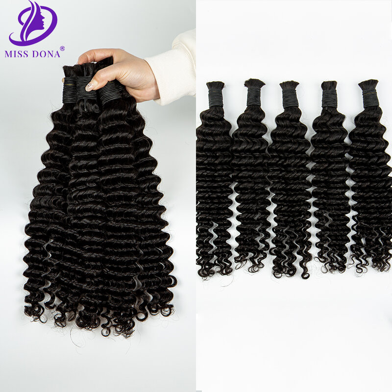 Объемные натуральные черные волосы для наращивания с глубокой волной, искусственные волосы для плетения в салоне, высокое качество