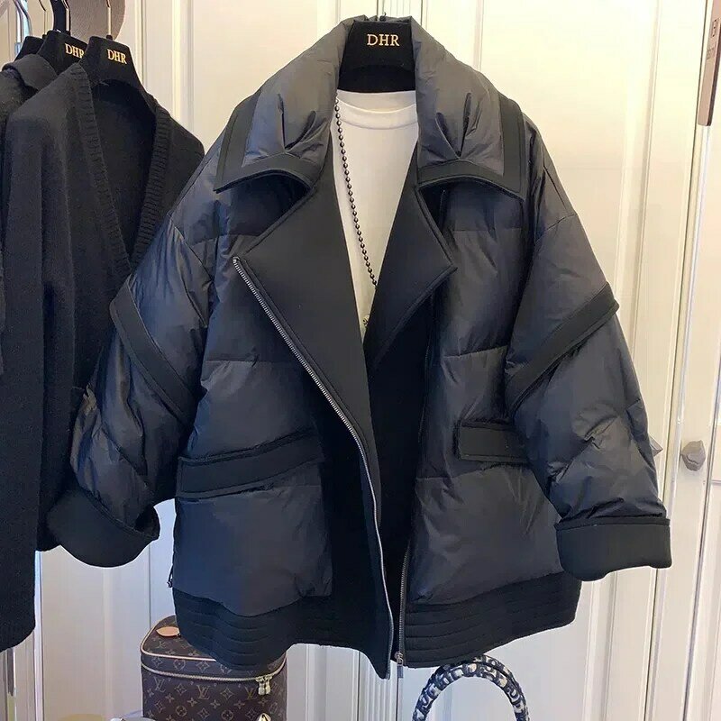 Женская зимняя одежда, длинная парка, женские весенние куртки, пуховое короткое пальто, новая верхняя одежда, пальто 2023, высокого давления Traf