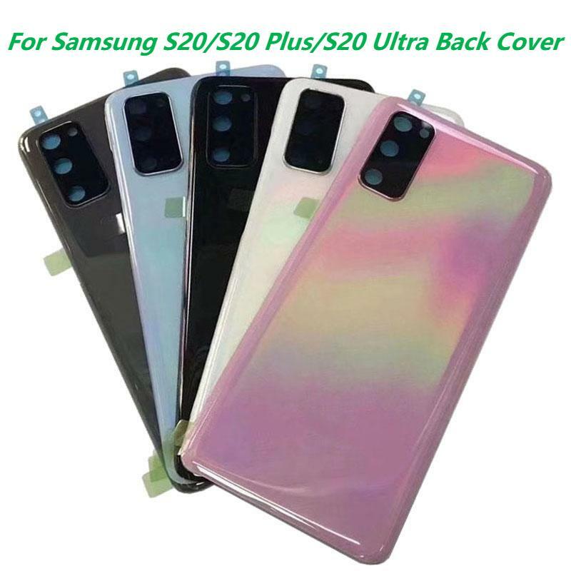 Voor Samsung S20 Ultra G988 S20 Plus G985 Telefoon Batterij Back Cover Panel Originele S20 G980 Met Camera Glazen Lens Met Sticker
