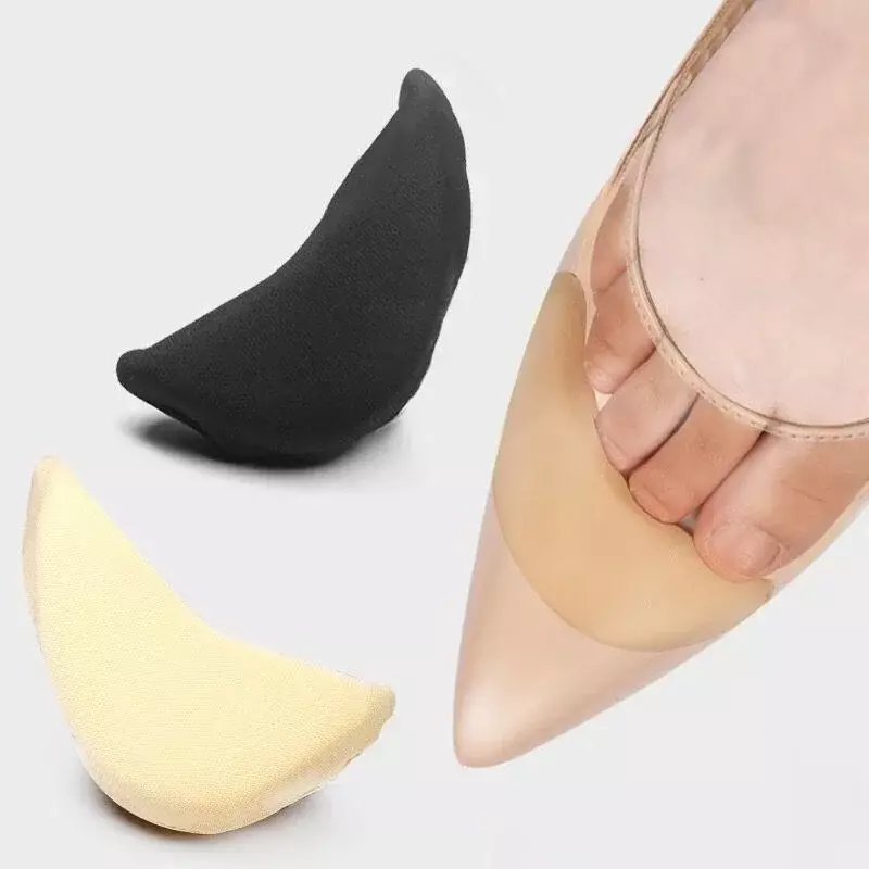 1/2 paia di cuscinetti per inserti dell'avampiede in spugna di regolazione riducono le dimensioni delle scarpe solette per tacco alto da donna protezioni per il riempimento delle scarpe per alleviare il dolore