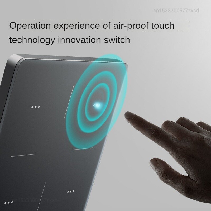 Xiaomi-Interruptor de pared inteligente Linptech, Sensor táctil de vidrio AG ultrafino, Control táctil a prueba de aire, enlace inteligente, funciona con la aplicación Mijia
