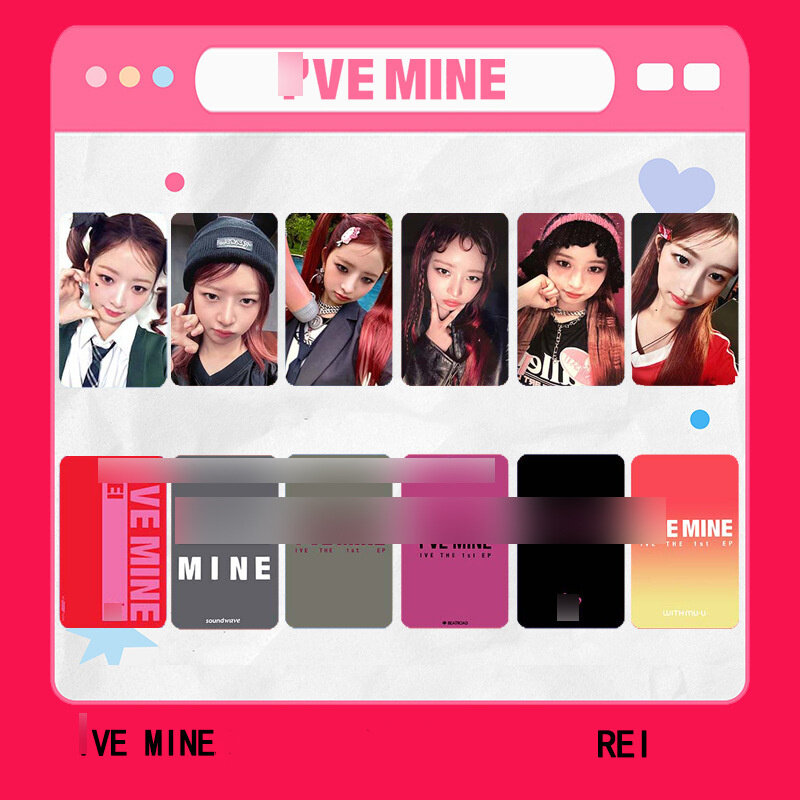 6pcs KPOP IVE New Album I'VE MINE SW BEATROAD LOMOcard Eleven Girl Group YUJIN LIZ Rei Leeseo Wonyoung Gaeul Postcard Photo Card