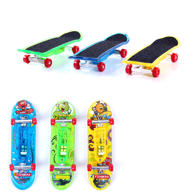 3Pcs Led Licht Mini Legering Toets Professionele Vinger Skateboard Basic Fingerboars Frosted Vinger Skateboards Speelgoed Voor Kind