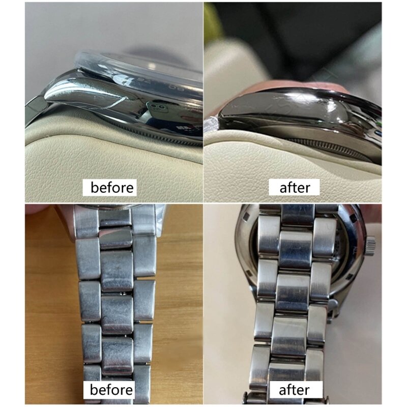 Limpeza eficiente pano polimento limpar toalhetes macios ferramenta reparo relógio para fabricantes relógios prata