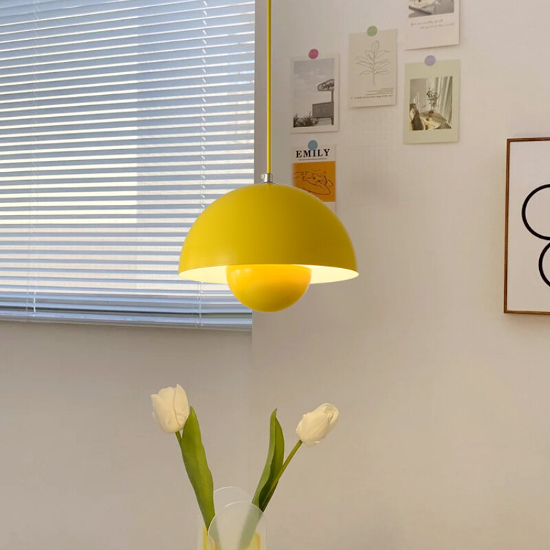 Lampu LED Nordic, lampu liontin bunga untuk ruang makan, dekorasi samping tempat tidur, lampu gantung dalam ruangan, perlengkapan lampu gantung