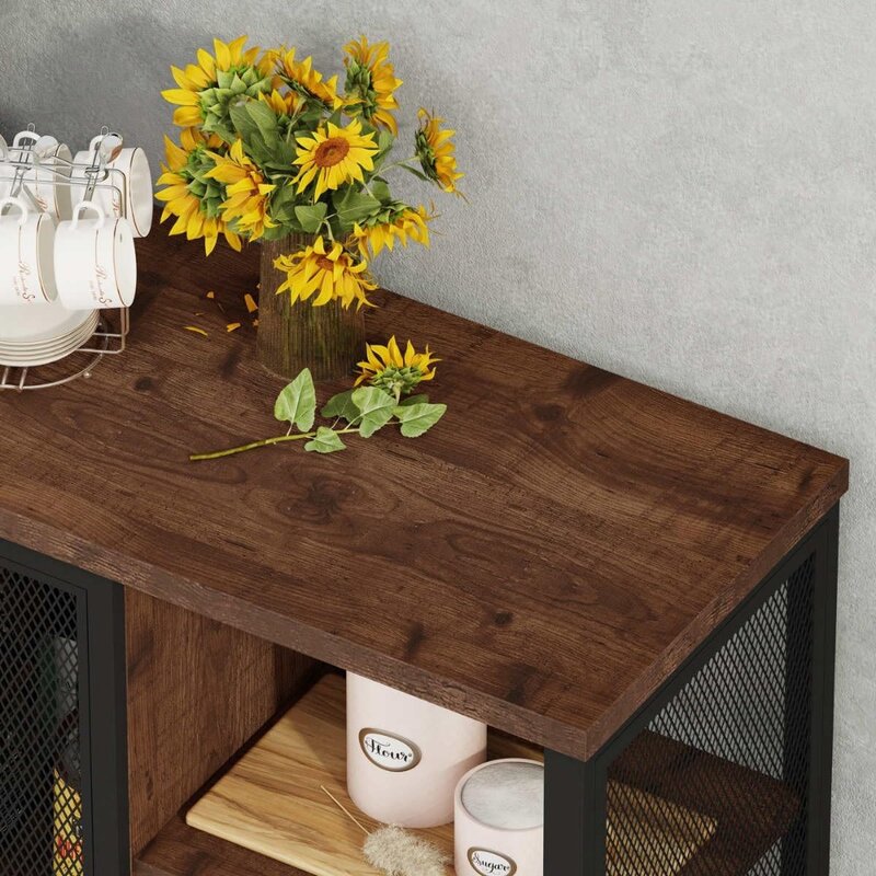 Кофейный шкаф для дома, промышленный буфетный сервант для кухни и столовой, маленький винтажный шкаф для хранения