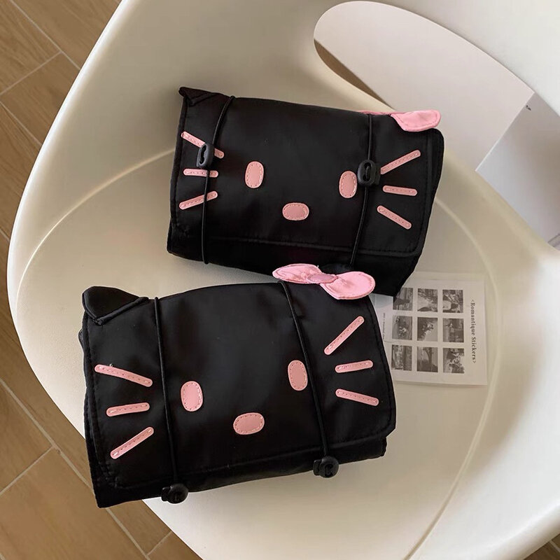 Cartoon Cute Hello Kitty Women Makeup Bag 2024 New Portable Large Capacity Detachable Storage Bag Travel Waterproof Toiletry Bag