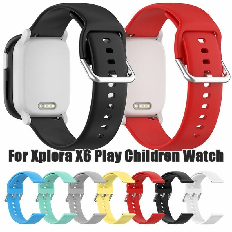 Xplora X6 놀이용 실리콘 스트랩, 어린이 스마트 워치 교체 손목 밴드 시계 밴드, 스포츠 팔찌 액세서리