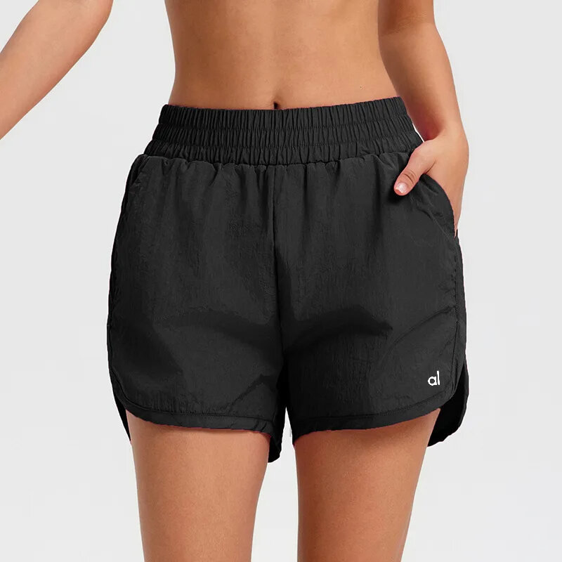 AL-Shorts anti-transpiration pour femmes, pantalons de yoga, taille haute, absorbant la transpiration, séchage rapide, fitness, entraînement sportif, chaud, été