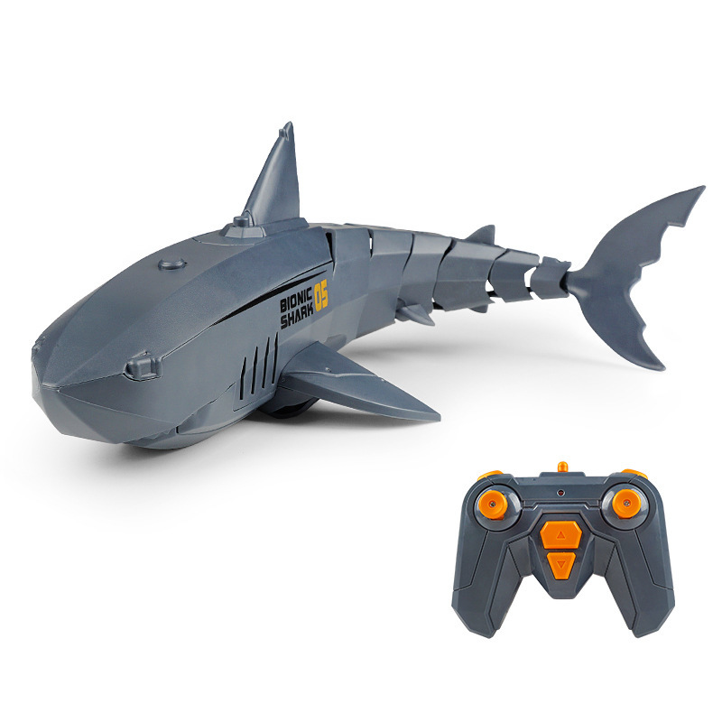 ขนาดใหญ่ไฟฟ้ารีโมทคอนโทรล Shark ชาร์จใต้น้ำ Surprise ของเล่นเด็กสระว่ายน้ำกลางแจ้งของเล่น