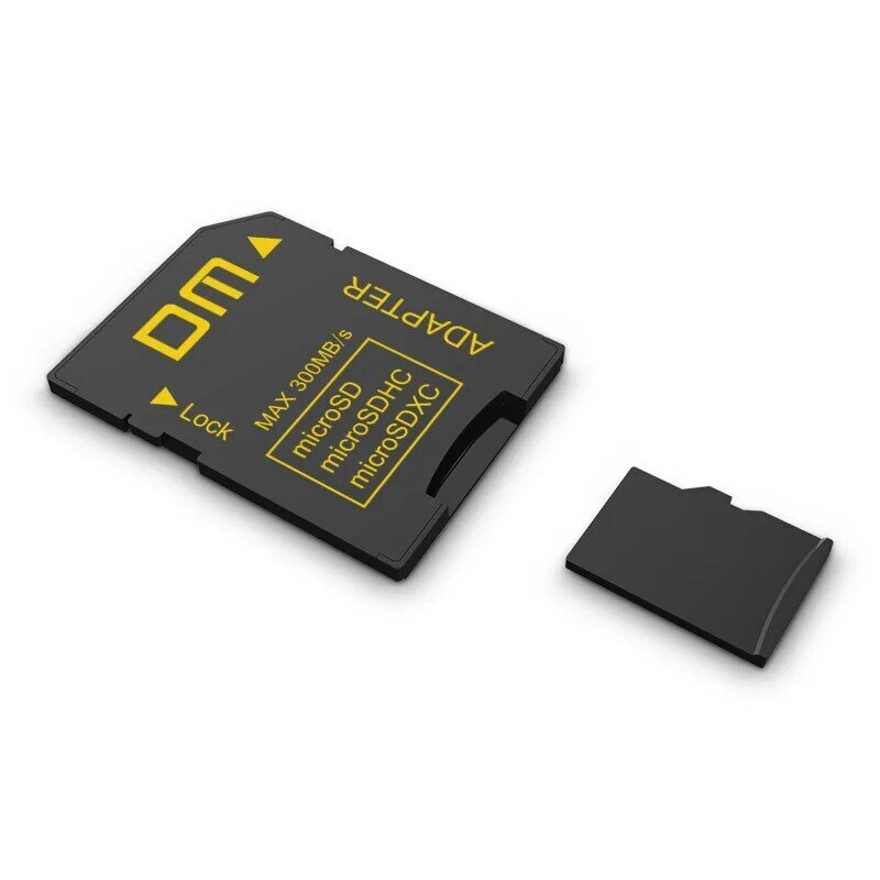 DM adaptador SD-t com MicroSD4.0, UHS-IIstandard, MicroSDHC, MicroSDXC, velocidade de transferência, pode até 300 MBps, leitor de cartão Micro SD
