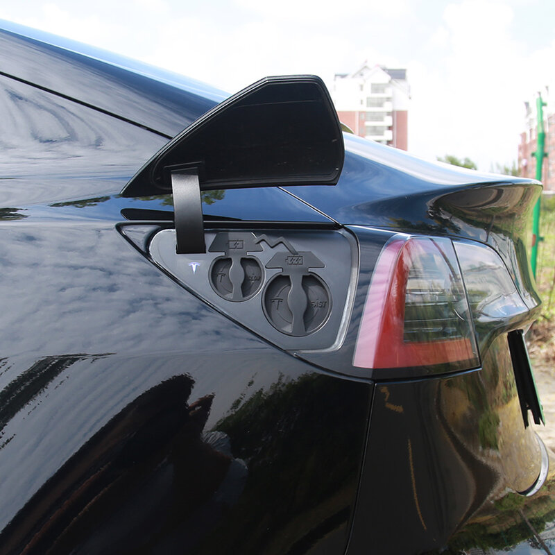 ใหม่รถชาร์จพอร์ตปลั๊กฝุ่นซิลิโคนกันน้ำป้องกันการเชื่อมต่ออัตโนมัติอุปกรณ์เสริมสำหรับ Tesla รุ่น3 Y 2017-2021