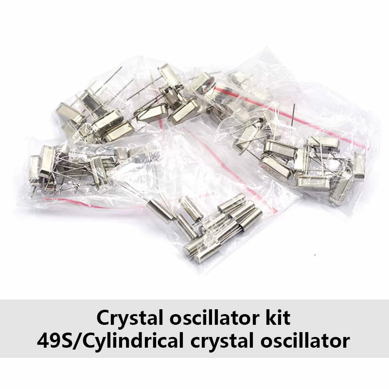 Oscilador de cristal de frecuencia de HC-49S, cilindro de cristal insertado de forma pasiva en el kit de paquete de oscilador de cristal 49S