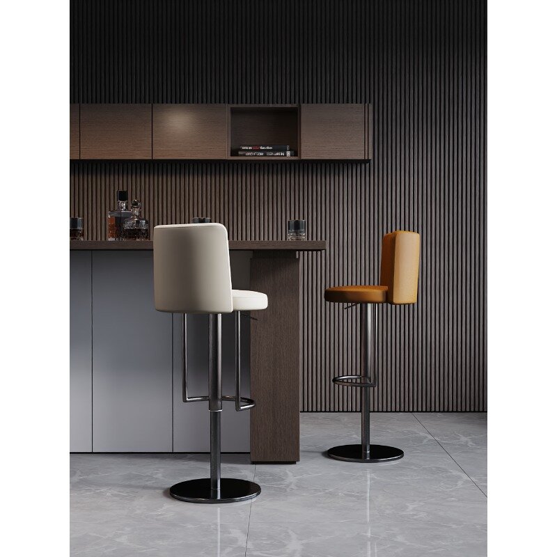Nordic Home Bar Chair, luz simples moderna, cadeira de elevação de luxo, cadeira giratória, bar Stool, cadeira Island