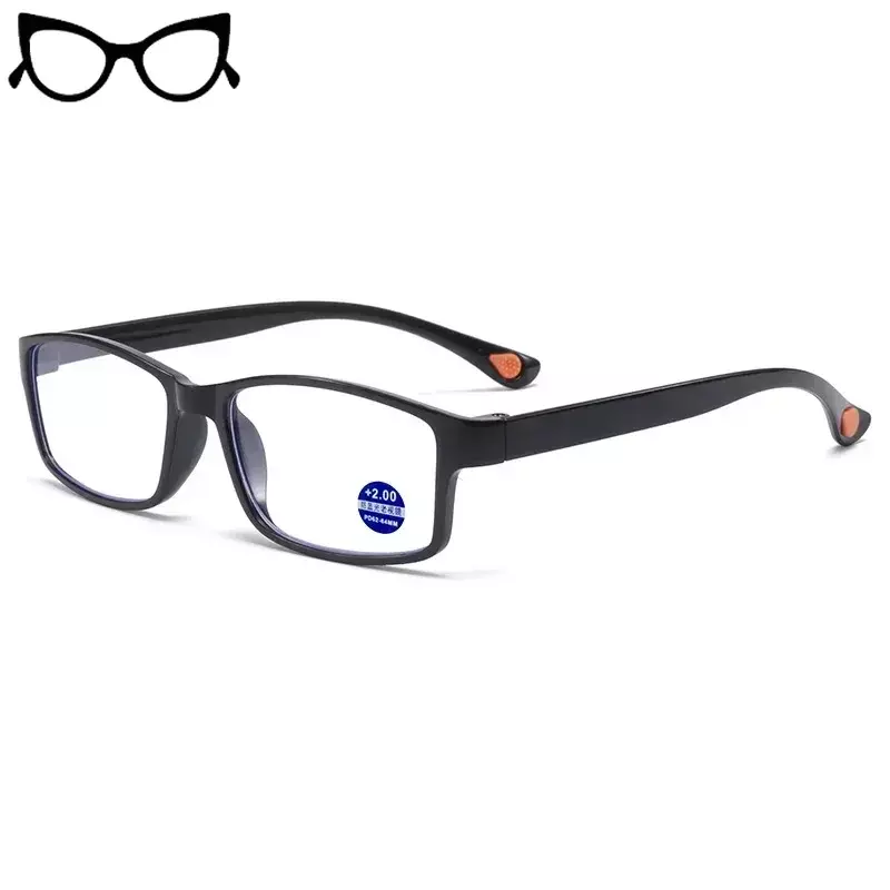 Nowe modne okulary do czytania z inteligentnym zoomem nowe Ultra przejrzysty soczewki anty-niebieskie okulary do czytania dla mężczyzn i kobiet HD teleobiektyw