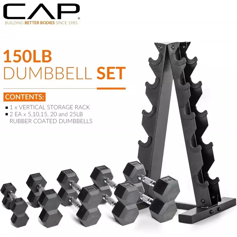 Barbell Dumbbell Set Met Rack | Meerdere Opties In 150lbs En 210lbs