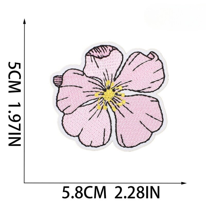 Hot Letter Flower Embroider Fabric Patch DIY Label Daisy Heat for Cloth Hat Bag Jeans Backpack Embroidery Fast Iron Sew Adhesive