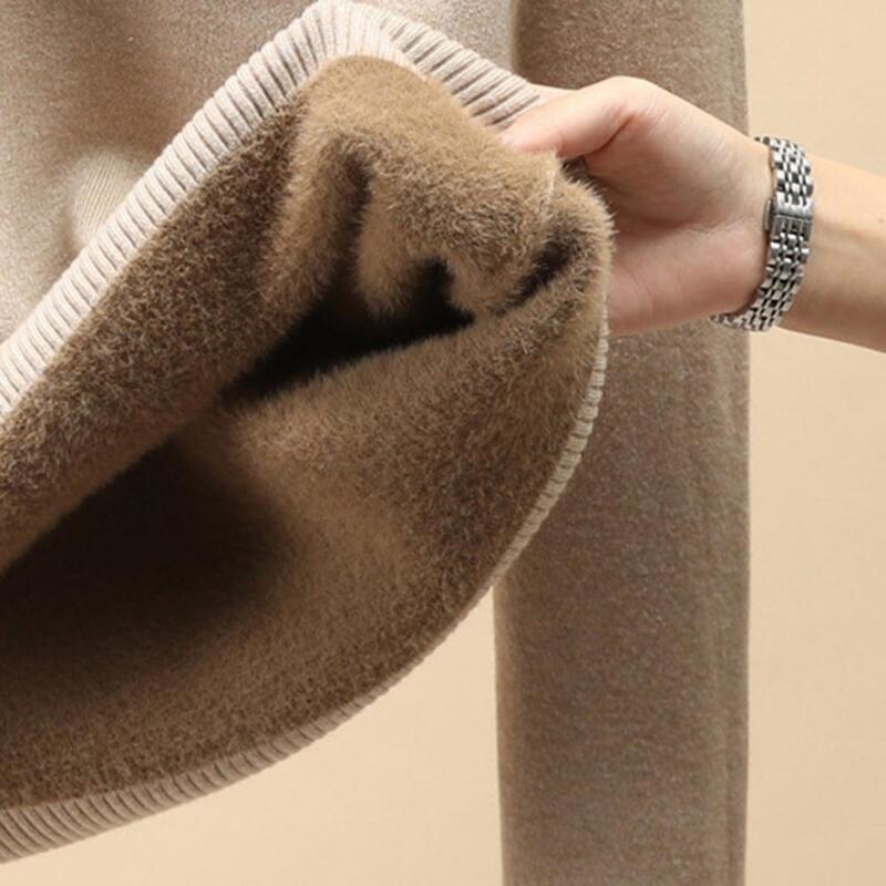 Winter Frauen Pullover Hoher Kragen Kalt-proof Verdicken Elastische Neck Schutz Pullover Grundlegende Pullover Kleidung 2023