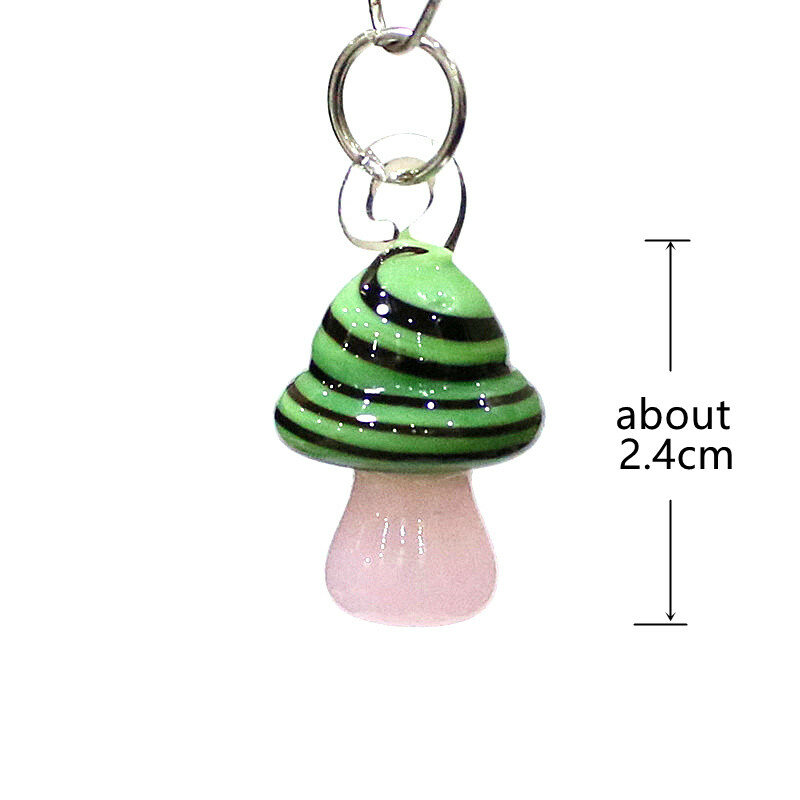 Miniaturowy wisiorek w kształcie grzyba Śliczne szklane koraliki dekoracje dla kobiet DIY Moda Dziewczyny Biżuteria Kolczyki Naszyjnik Bransoletka Akcesoria do robienia breloczków