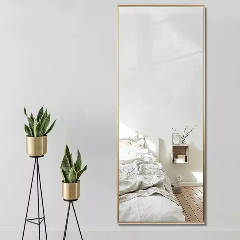 Floor-to-ceiling Full-length Mirror with Stand-up Stand Bedroom/dressing Room Standing/hanging Vanity Wall-mounted Mirror